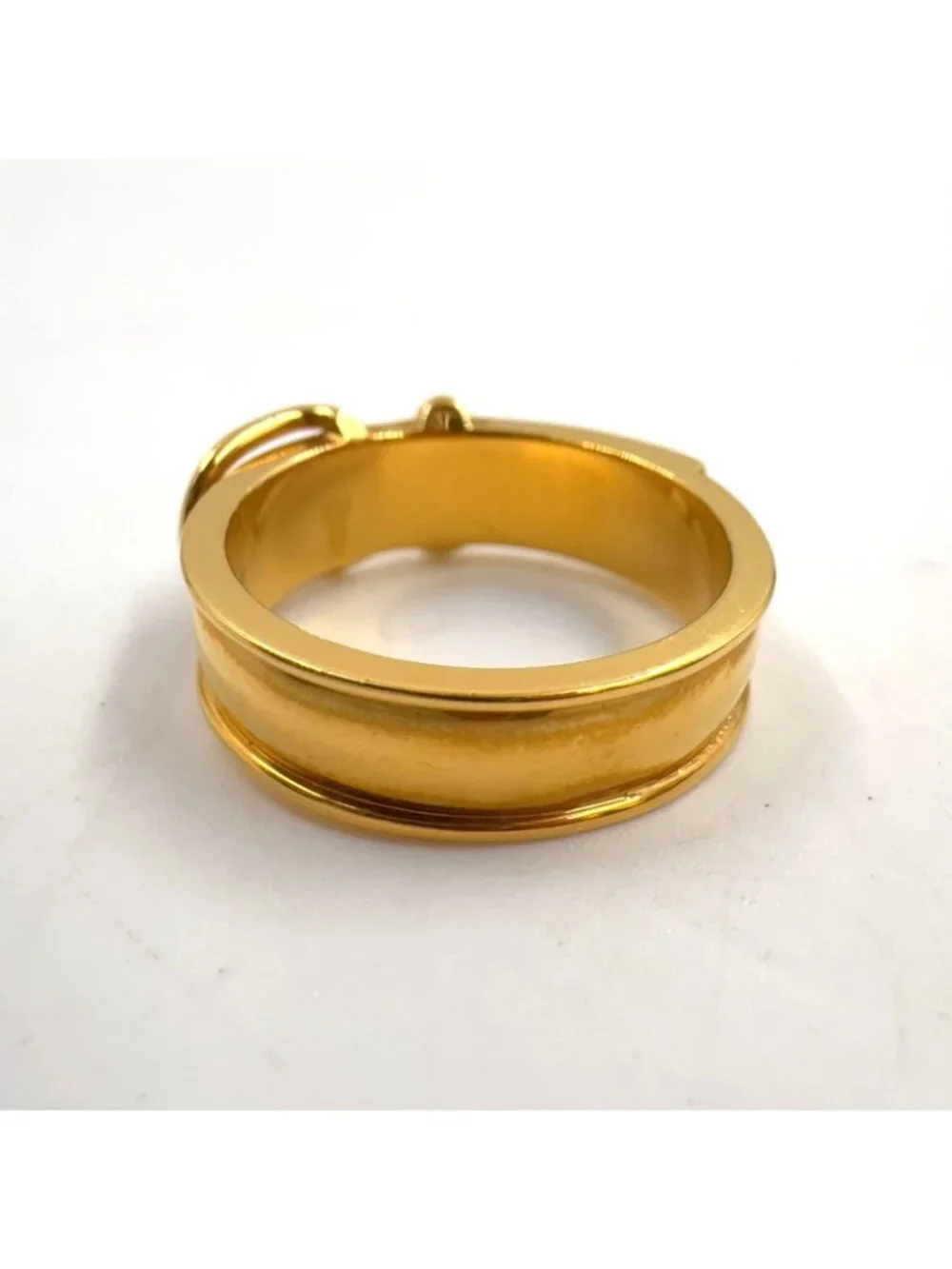 Hermes Ceinture Metal Gold Scarf Ring